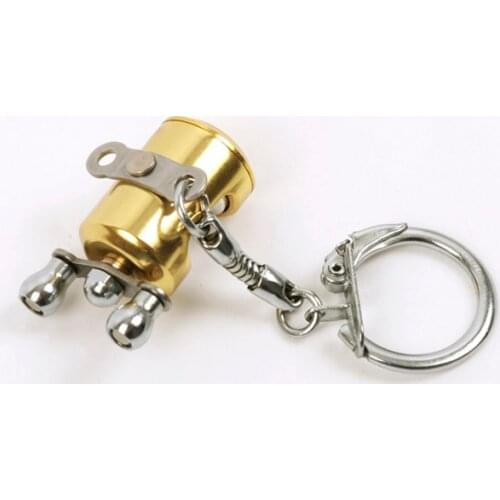 13g Mini Drum wheel Fishing gear accessories pendant Full Metal Drum Key Ring Sea Fishingwheel Gift Gold color