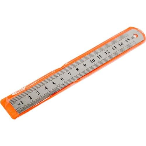 15cm 6 Inch Stainless Steel Metal Straight Ruler Precision Double Sided Learning Office Stationery Drafting Supplies