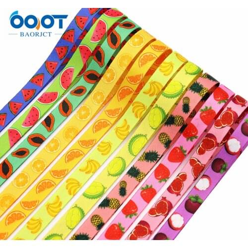 3/8 Inch M-21603-749 Double-Sided Fruit Series Thicken Ribbon 10 Yards DIY Dog Collar Leash Mobile Phone Chain Kettle Webbing