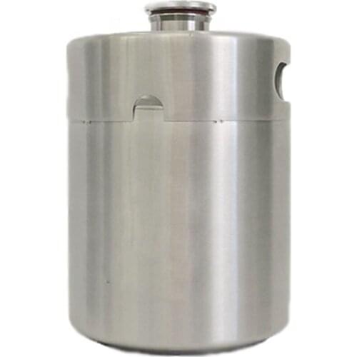 304 Stainless Steel 2L Mini Keg Beer Growler Portable Beer Bottle Home Beer Making Bar Accessories Tool