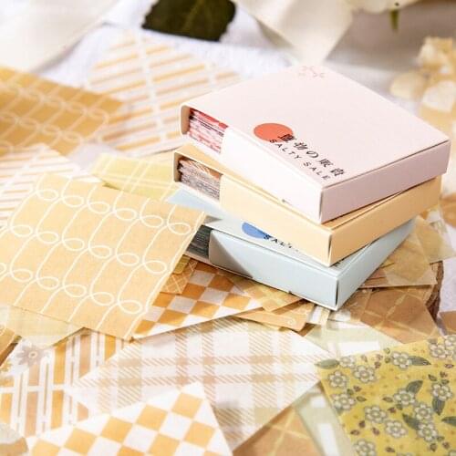 40 pcs Writing Papers Flower grid Style Book Pages Material Paper Vintage washi Paper Craft Background Paper For Diy Scrapbook