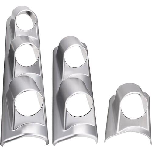 52mm 2 Inch Silver Car Right Side Driver Gauge Meter Dash Mount Holder 1/2/3 Hole Universal Car Gauge Meter