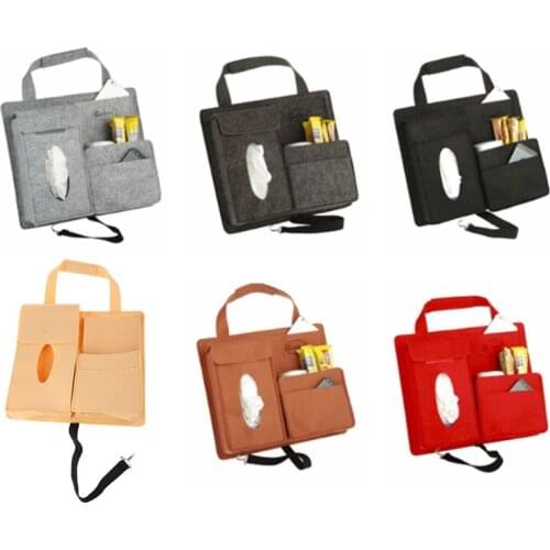 Car Back Seat Storage Bag Organizer Hanging Bag Paper Towel Mobile Phone Storage