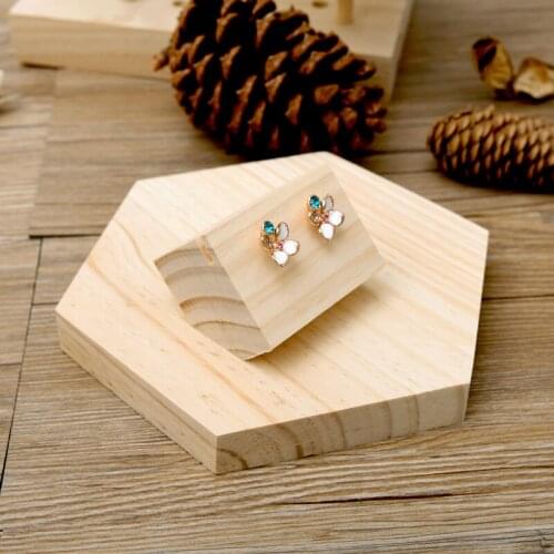 Velvet Wood Ring Earring Display Holder Stand for Store for Rings Storage Jewelry Display Wall Jewellry Organizer Rack