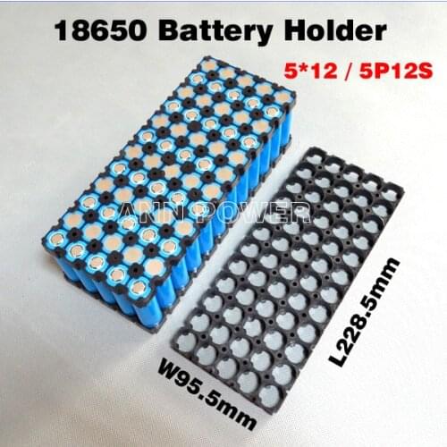 Free Shipping 5*12 5P12S 18650 LiFePO4 battery holder / bracket Used for 36V LifePO4 battery pack E-bike battery holder