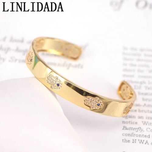 3Pcs Fashion CZ Micro Pave Open Cuff Bracelet, Cubic Zirconia Gold Color bracelet, Wire Bangle bracelet, Gift for for women