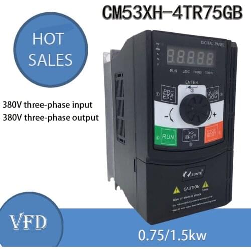 VFD frequency converter 0.75/1.5KW 380V three-phase input CM530H-4TR75GB/1R5PB engraving machine spindle motor speed controller