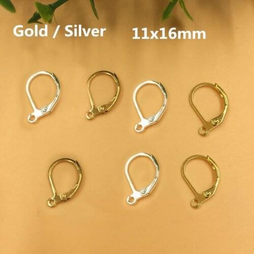 Hot 10pcs Fashion D-Shaped French Ear Clips Earring For Women Wedding Gift Jewelry Findings Diy Earrings Making Accessories