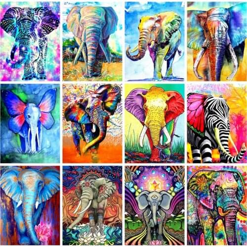 HUACAN 5d Diamond Painting New Arrivals Elephant Mosaic Animal Living Room Wall Decoration Handmade Gift