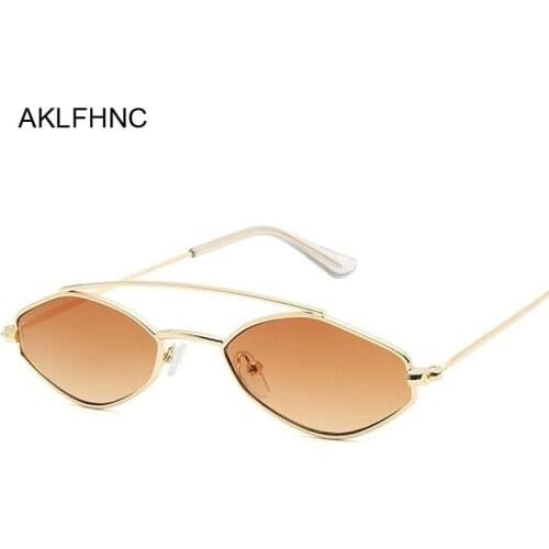 Classic Luxury Sunglasses Women Cateye Vintage Metal Glasses For Women Mirror Retro Lunette De Soleil Femme UV400