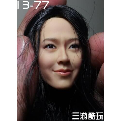 1/6 scale female head shape for 12" action figure doll accessories doll head carved not include the body and clothes 13-77