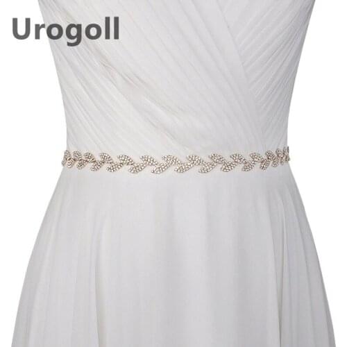 Fashion Wedding Belt For Bride Rhinestones Silver Leaf Dress Accessories Waistband Headwear Sashes Belts For Women Girl