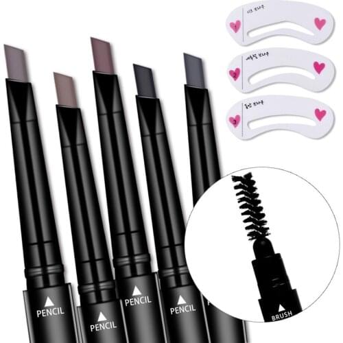 Eyebrow Pencil Set Eye Make Up Waterproof Easy To Use Eyebrow Pencil Wholesale Double-Sided Use Automatic Eyebrow Pencil Makeup