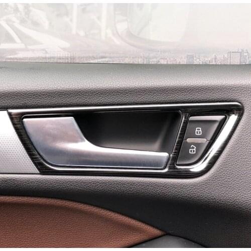 Stainless Steel Car Interior Handle Panel Cover Moulding Trim for Audi Q5 2009 2010 2011 2012 2013 2014 2015 2016 2017 2018