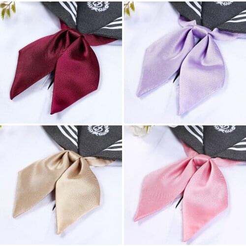 [Yarn-Dyed Small Scissors] Bow Tie Female JK Japanese Style Students Uniform Accessories Xiaoye Bow Tie Solid Color Gadget Bow