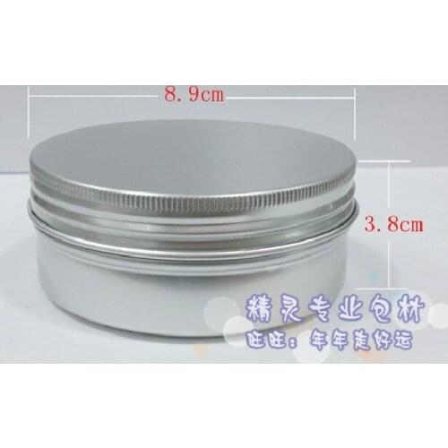 Wholesale 200g Aluminum Cosmetic Jar Container Screw Thread, 50pcs/lot 200ml Makeup Container Factory Wholesale