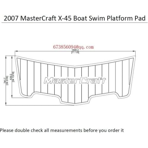 2007 Master-Craft X-45 Boat Swim Platform EVA Faux Teak Decking Pad