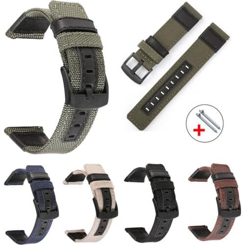 20/22mm Band For Galaxy Watch 3/46mm/42mm/active 2 Strap Samsung Gear S3 Frontier Nylon Bracelet For Huawei Watch GT 2 41 45mm