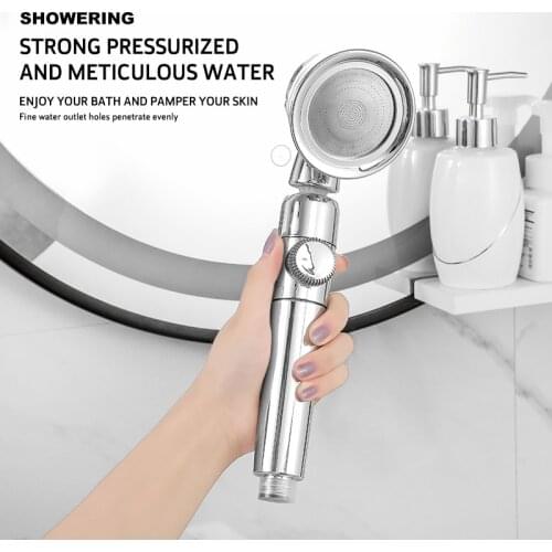 Handheld Bathroom Equipment Skin Care High Pressure Bathroom 3 Gears Shower Head Sets With Filter Water Saving Bathroom Fixture