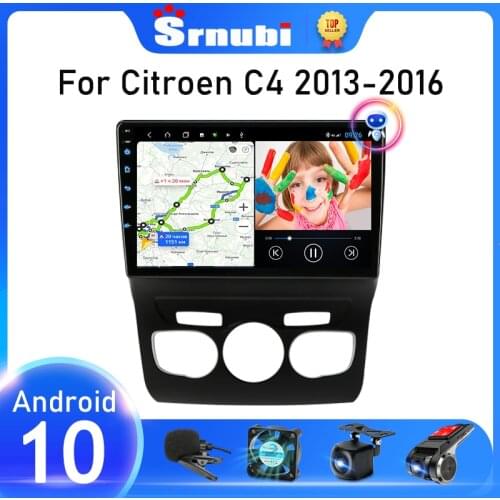 Srnubi Android 10 Car Radio for Citroen C4 2 B7 2013 2014 2015 2016 Multimedia Player GPS Navigation 2 Din Carplay DVD Head Unit