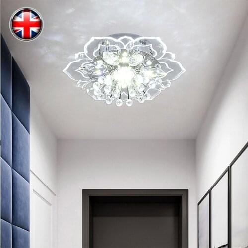 Led Crystal Ceiling Light For Hallway Living Room Bedroom Kitchen 20cm Flower Shape Modern Ceiling Lamp 9W Corridors Aisle Light