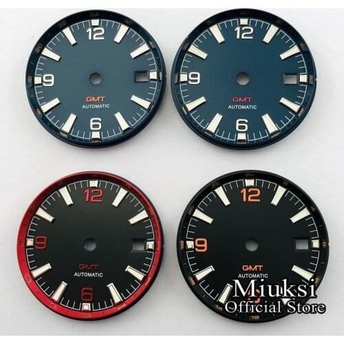 Miuksi 31mm luminous sterile watch dial fOR ETA 2836/2824,Miyota 8205/8215/821A/82series，Mingzhu DG 2813/3804 movement