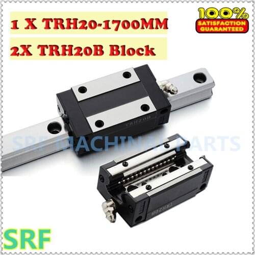 High Precision 1pcs Linear guide rail 20mm TRH20 L=1700mm Linear Rail+2pcs TRH20B carriage block for cnc parts