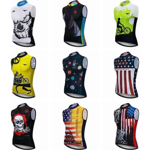 Weimostar Sleeveless Cycling Jersey Summer Breathable MTB Bicycle Clothes Bike Jersey Ropa Maillot Ciclismo Bike Sleeveless
