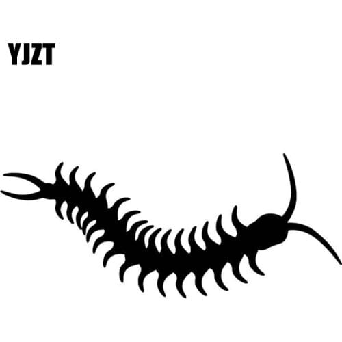 YJZT 17.2CM*7.4CM Centipede Pattern Car Sticker Body Of Car Decorate Vinyl Decal Black/Silver C4-2195