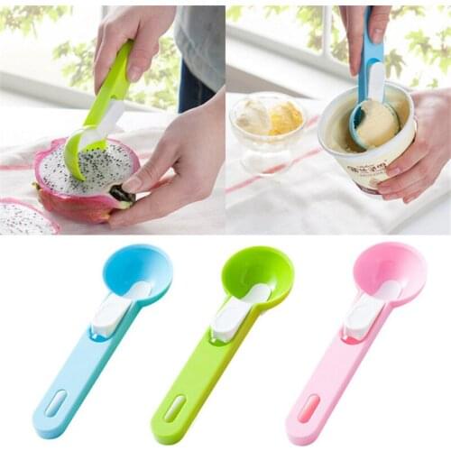 1Pcs Ice Cream Ball Spoon Scoops Digging Fruit Watermelon Ice Cream Ball Stacks Kitchen Accessories Gadgets Cook Cozinha Tools