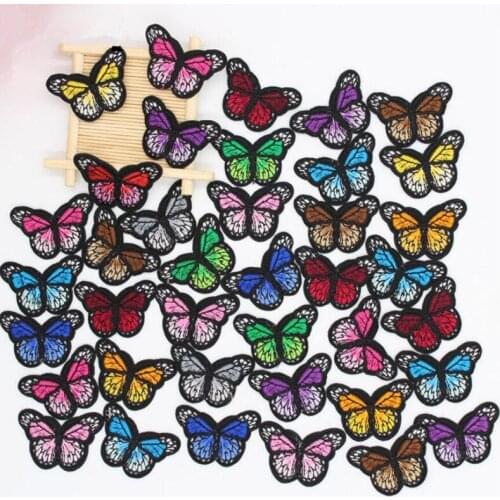 10*Patches for Clothing, Sew-On/Iron-On Embroidered Butterfly Patch Badge, Suitable for Jackets T-Shirt Backpacks BTT09