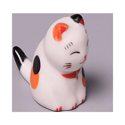 1000pcs Loverly Cat shape ceramic chopstick holders Plutus-cat Rack Home Decoration handicraft ornaments pen holder