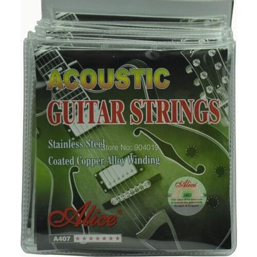 20Sets Alice Acoustic Guitar Strings Coated Copper Alloy Wound 6 Strings Set A407-L