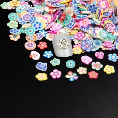 2000pieces 3D Polymer Clay Tiny Flower slices Wheel Nail Art DIY Designs Nail Art Decorations Wholesale MJ0016