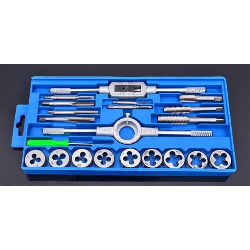21pc/set Hand Threading Tap and Die Set Tap and Screw Plugs Taps Wrench & Die Wrench Thread Tool Set Terrajas De Roscar