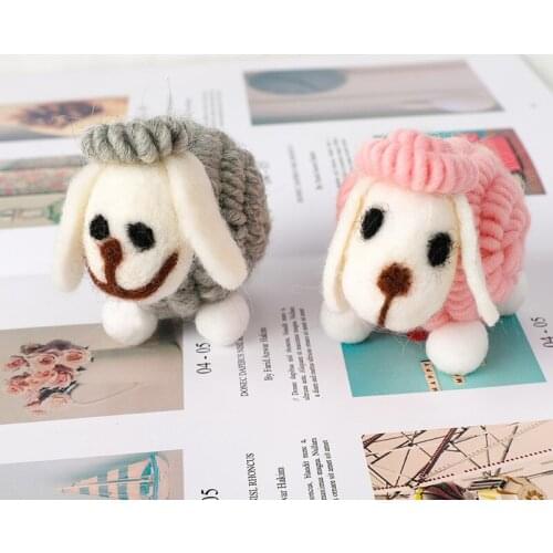 5pc/set Easter Party gifts wool felt lamb creative diy Wedding decoration Wool felt plush doll Toy for children