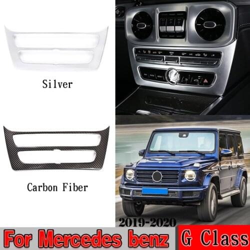 ABS Chrome/Carbon Fiber For Mercedes Benz G Class W463 G500 2019-2020 Central Control Mode Frame Trim Interior Car Accessories