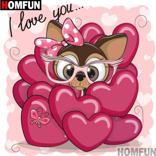 Homfun Full Square/Round Drill 5D DIY Diamond Painting "Cartoon deer" 3D Embroidery Cross Stitch Home Decor Gift A12635