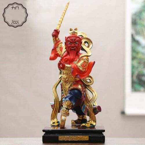 Large Taoist Buddhism HOME Shrine efficacious protection Exorcise evil spirits Patron saint Wang Ling Guan God FENG SHUI statue