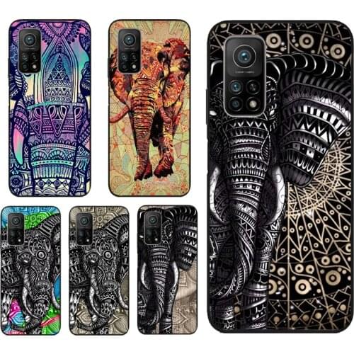 Aztec Floral Elephant Tribal Phone Cover For Xiaomi Mi 11 Lite Ultra 9T 10T Pro Note 10 POCO F3 F2 M3 X3 NFC Pro Case