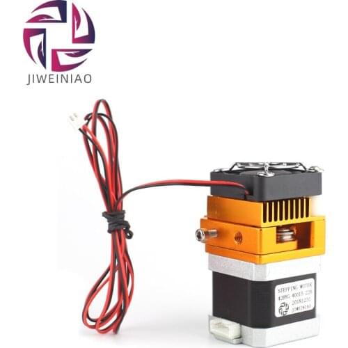 JIWEINIAO 12V Upgrade MK9 Extruder For Makerbot 3D Printer0.4mm Nozzle 100K Thermistor 1.75mm Filamnet Tube Cooling Fan Full Kit