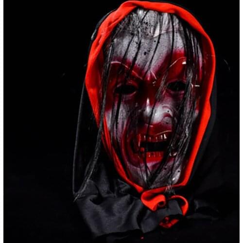 Halloween Horror Red Spot Mask Cosplay Bar Performance Night Show Theme Party Halloween Decorations Outdoor Scary Horror Toys