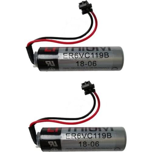 Lot 2pcs Genuine New For TOSHIBA ER6V ER6VC119B ER6V C119B 3.6V 2400mAh Industrial PLC Lithium Battery Pack Wholesale