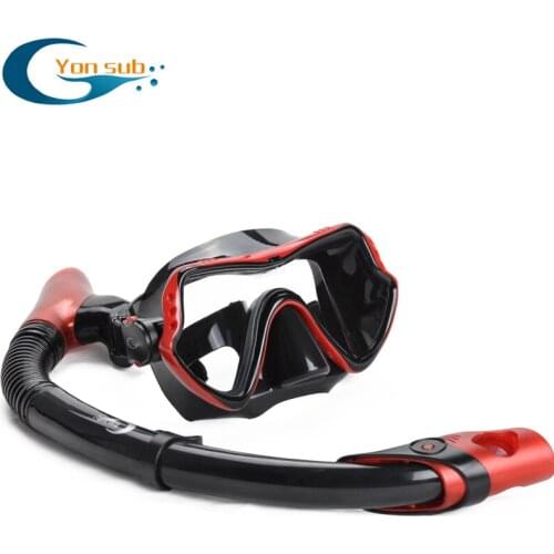 YONSUB Professional Anti-fog Diving Mask Scuba Snorkel Swimming Goggles Dry Snorkel Tube Set Men Women Diving Equipment