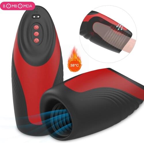 Masturbator for Man Men Sucking Sex Toys Intimate Silicone Automatic Heating Vibrator Male Penis Training Machine Adults Tools
