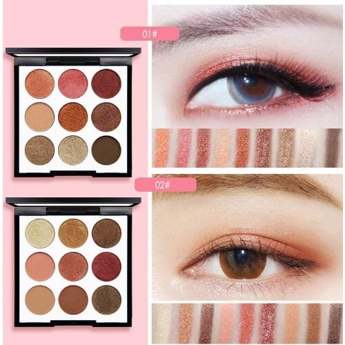 9 Colors Matte Shimmer Nude Eyeshadow Powder Makeup Palette Eye Pigmented Powder Make Up New Warm Earth Color Eyeshadow Paleta