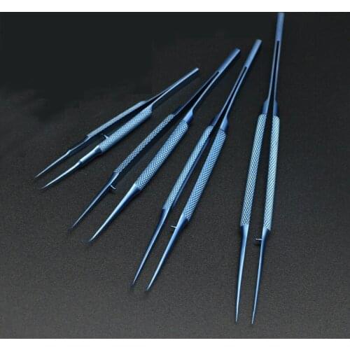 Microscopic Ophthalmology Instruments Tissue Fat Tweezers Beauty Plastic Surgery Double Eyelid Titanium Alloy Toothed Tweezers M