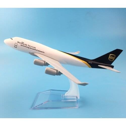 New Free Shipping 16cm Alloy Metal Air UPS Airlines Boeing 747 B747-400 Airways Plane Model Aircraft Airplane Model Gifts