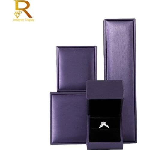 Fashion Brushed PU Leather Ring Box Bracelet Necklace Box Pendant Gift Box For Jewelry Wedding Gift Box Jewelry Storage Box