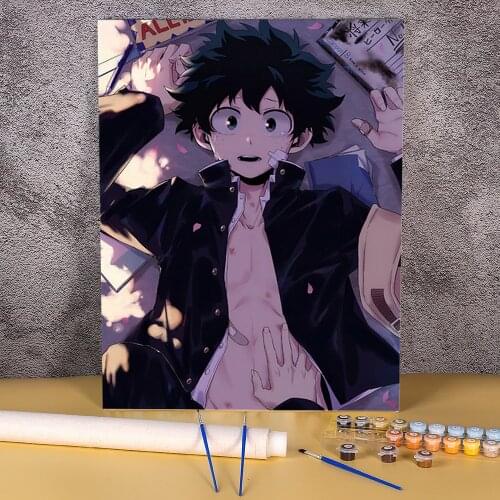 My Hero Academia DIY Painting By Numbers Kit Oil Paints 50*70 Picture By Numbers Photo New Design Crafts Adults Wholesale